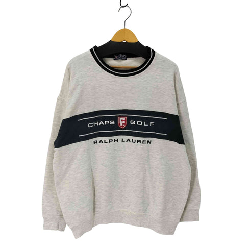チャップス CHAPS GOLF 刺繍ロゴ クルーネックスウェット メンズ