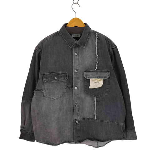 ニコアンド niko and... DENIM PATCHWORK SHIRT メンズ JPN:M