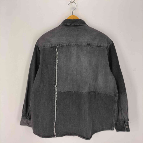 ニコアンド niko and... DENIM PATCHWORK SHIRT メンズ JPN:M