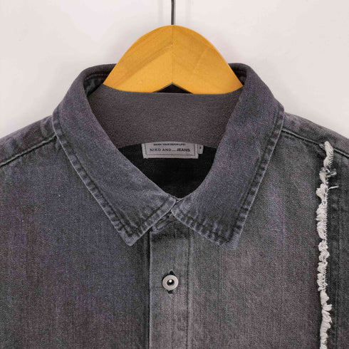 ニコアンド niko and... DENIM PATCHWORK SHIRT メンズ JPN:M