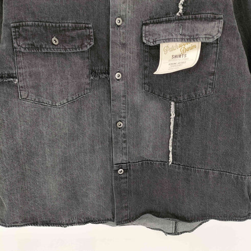 ニコアンド niko and... DENIM PATCHWORK SHIRT メンズ JPN:M