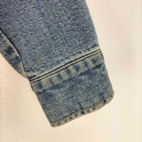 ダナキャランニューヨークジーンズ DKNY JEANS 90S 旧タグ 裏地チェック コーデュロイ切替 ジップアップ デニムジャケット メンズ import:M