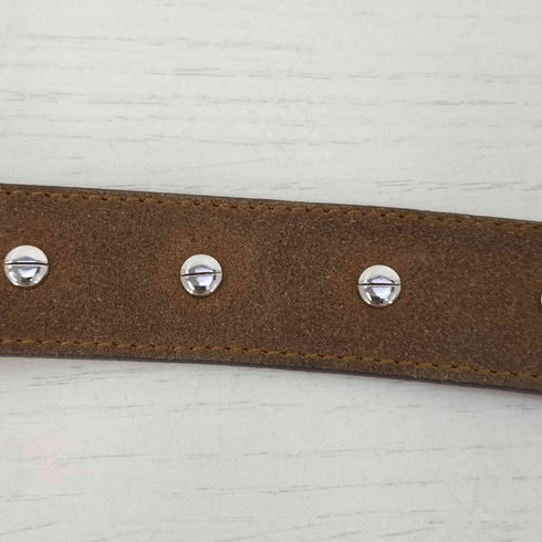 プラダ PRADA イタリア製 スタッズ デザイン スエード ベルト レディース 34/85