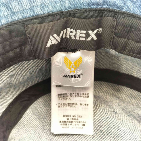 アヴィレックス AVIREX ウォッシュド バケット ハット BUCKET HAT デニムバケットハット メンズ