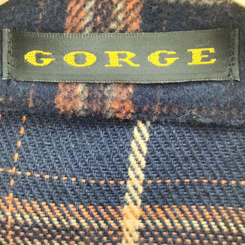 GORGE 胡桃ボタン フランネル ワークシャツ メンズ