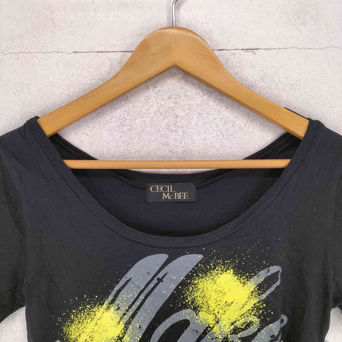 セシルマクビー CECIL McBEE Y2K 英文字 スプレー Tシャツ レディース JPN:M