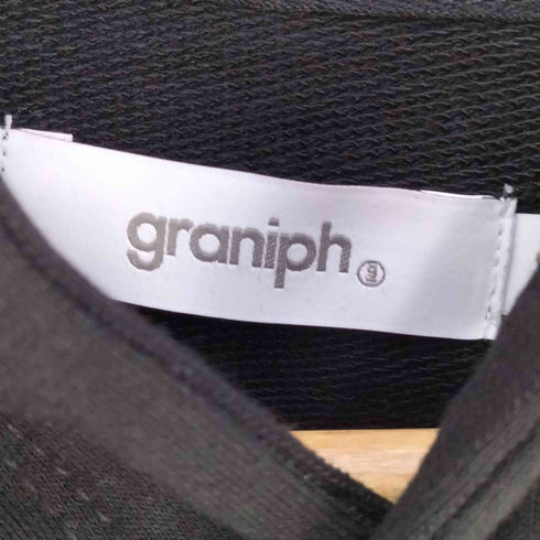 グラニフ graniph 闇の帝王|ビッグシルエット半袖パーカー レディース JPN:S