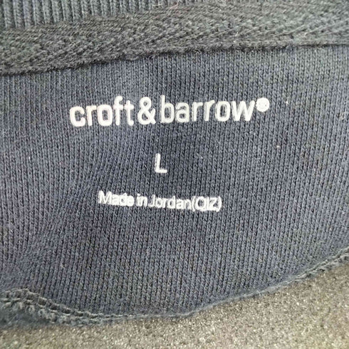 クラフトアンドバロー Croft&Barrow 刺繍 クルーネック スウェット メンズ JPN:L