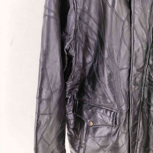Sheep Leather パッチワーク レザーコート メンズ LL