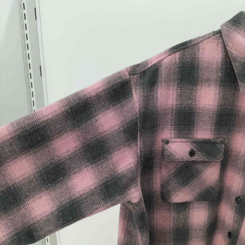 サプライヤー SUPPLIER Leather Patch Check Shirt レザーパッチワーク チェックシャツ メンズ JPN:L