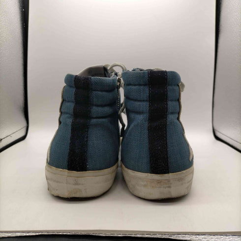 ゴールデングース GOLDEN GOOSE イタリア製 ヴィンテージ加工 GGDB SLIDE デニム ハイカット スニーカー メンズ EUR:43