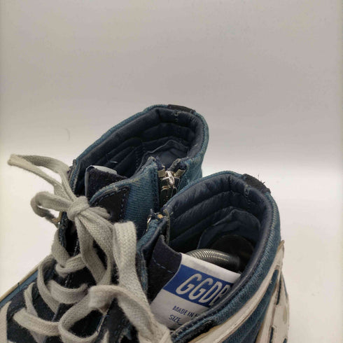 ゴールデングース GOLDEN GOOSE イタリア製 ヴィンテージ加工 GGDB SLIDE デニム ハイカット スニーカー メンズ EUR:43