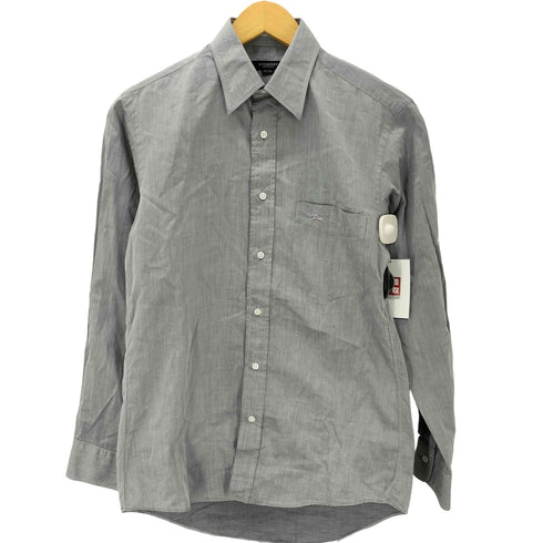 バーバリーロンドン BURBERRY LONDON Pure Cotton Dress Shirt ホース ロゴ 刺繍 L/S オックスフォード ピュア コットン ドレス シャツ 襟芯 メンズ 37-82