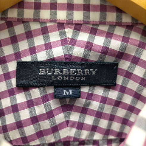 バーバリーロンドン BURBERRY LONDON Checkered Dress Shirt ホース ロゴ 刺繍 L/S ギンガムチェック ボタンダウン ドレス シャツ メンズ import:M