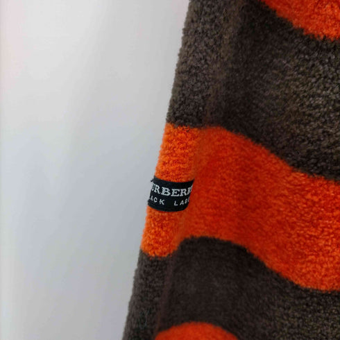 バーバリーブラックレーベル BURBERRY BLACK LABEL V-neck Border Knit Sweater ホース ロゴ 刺繍 ステッチ デザイン Vネック ボーダー ニット セーター メンズ 2