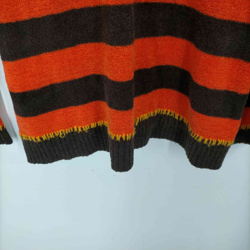 バーバリーブラックレーベル BURBERRY BLACK LABEL V-neck Border Knit Sweater ホース ロゴ 刺繍 ステッチ デザイン Vネック ボーダー ニット セーター メンズ 2