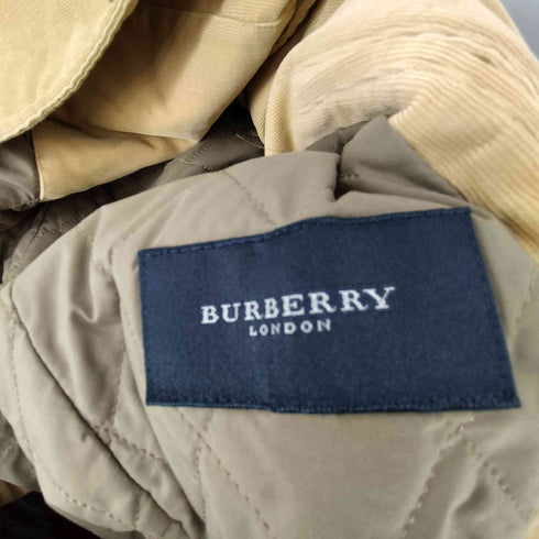 バーバリーロンドン BURBERRY LONDON 裏地 ノバチェック キルティング 襟裏レザー シルク コットン チンスト付き 2WAY カバーオール ジャケット メンズ import:M