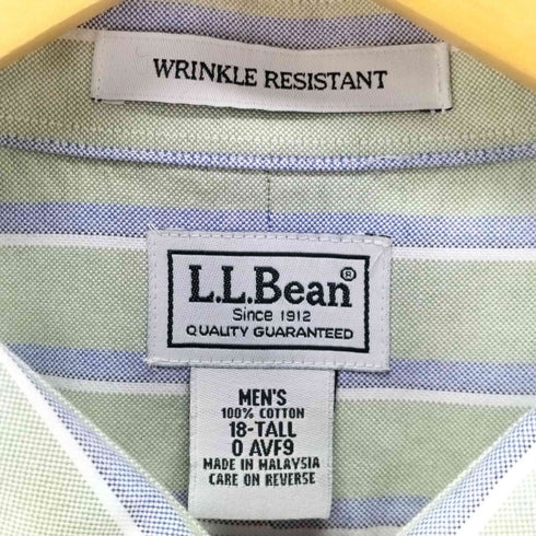 エルエルビーン L.L.Bean ストライプオックスフォードボタンダウンシャツ メンズ 18-TALL