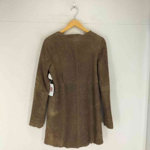 アーバンリサーチサニーレーベル URBAN RESEARCH Sonny Label lamb leather 羊革 ノーカラームートンコート レディース FREE