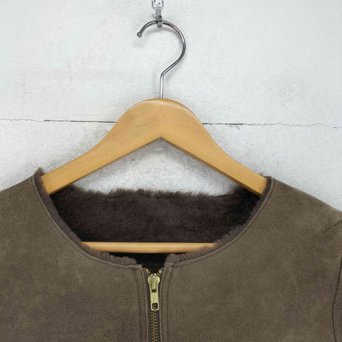アーバンリサーチサニーレーベル URBAN RESEARCH Sonny Label lamb leather 羊革 ノーカラームートンコート レディース FREE