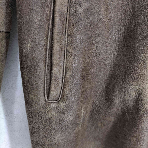 アーバンリサーチサニーレーベル URBAN RESEARCH Sonny Label lamb leather 羊革 ノーカラームートンコート レディース FREE