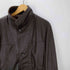 Genuine Leather 裏地ストライプ 本革 ジップ レイヤード デザイン リアルレザー カバーオール ジャケット メンズ import:M