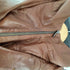 Genuine Leather 裏地ストライプ 本革 ジップ レイヤード デザイン リアルレザー カバーオール ジャケット メンズ import:M