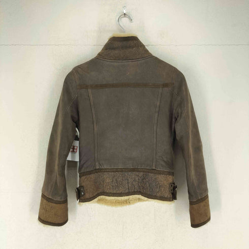 Feather Lyue GENUINE LAMB LEATHER ムートンジャケット レディース