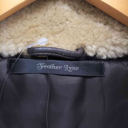 Feather Lyue GENUINE LAMB LEATHER ムートンジャケット レディース