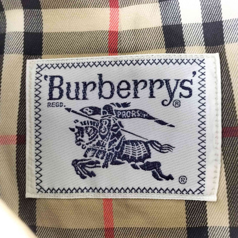 バーバリー BURBERRY 白タグ 裏地ノバチェック 比翼ステンカラーコート レディース