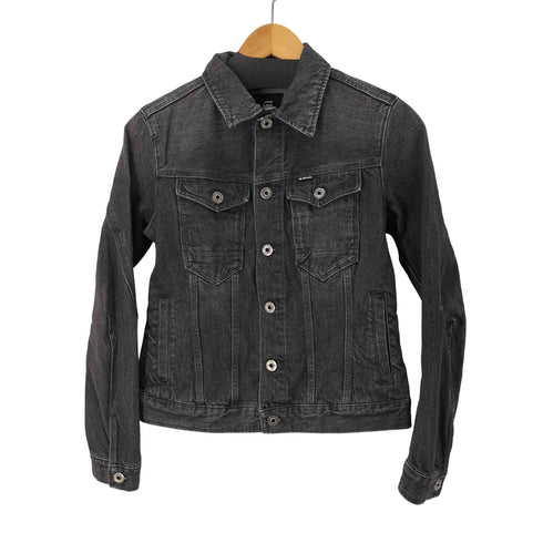 ジースターロー G-STAR RAW ARC SLIM DNM JKT ブラックデニムジャケット レディース import:XS