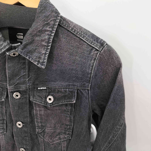 ジースターロー G-STAR RAW ARC SLIM DNM JKT ブラックデニムジャケット レディース import:XS
