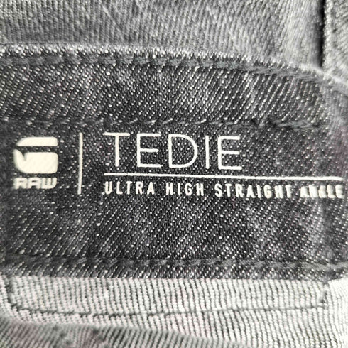 ジースターロー G-STAR RAW TEDIE ULTRA HIGH STRAIGHT ANKLE ブラックデニム メンズ 25/30
