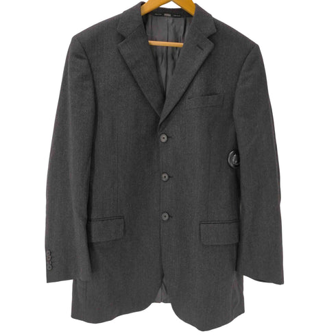 ジャンフランコフェレ GIANFRANCO FERRE 90-00S イタリア製 VIRGIN WOOL バージンウール ヘリンボーン 3B テーラード ジャケット メンズ EUR:50