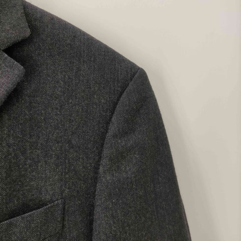 ジャンフランコフェレ GIANFRANCO FERRE 90-00S イタリア製 VIRGIN WOOL バージンウール ヘリンボーン 3B テーラード ジャケット メンズ EUR:50