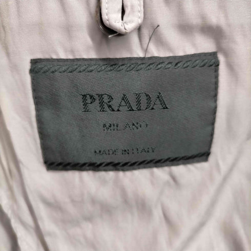 プラダ PRADA イタリア製 レーヨン コットン 2WAY カラー 3B テーラード ジャケット メンズ EUR:48