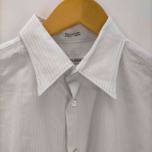 ジョルジオアルマーニ Giorgio Armani 90S 2/PLY-100'S L/S ストライプ ドレス シャツ メンズ 15 32/33