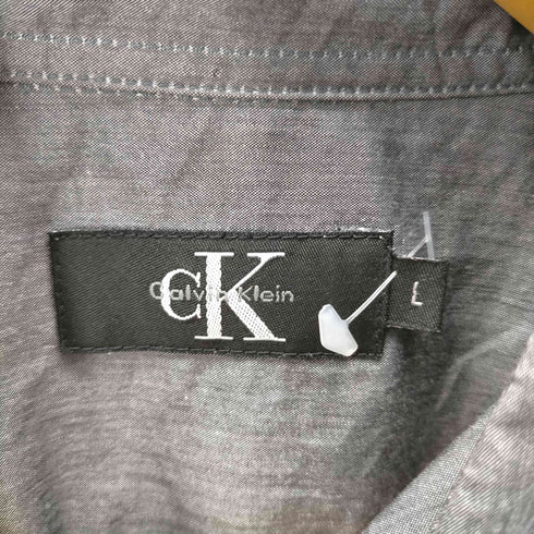 シーケーカルバンクライン ck Calvin Klein コットン ナイロン ポリ S/S シャツ メンズ import:L