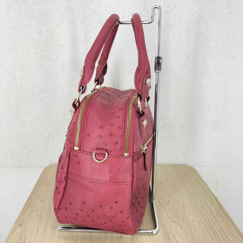 YU HAMANO オーストリッチ レザー 2WAYショルダーバッグ レディース