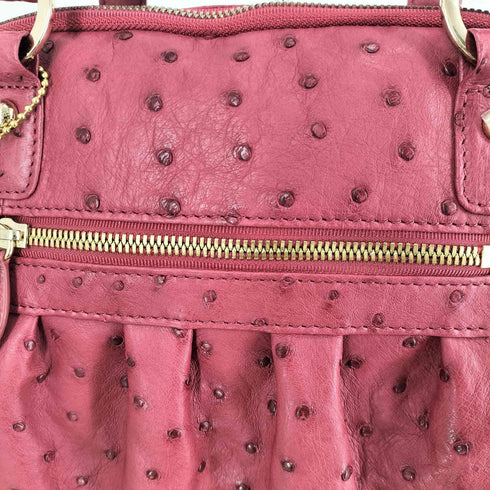 YU HAMANO オーストリッチ レザー 2WAYショルダーバッグ レディース