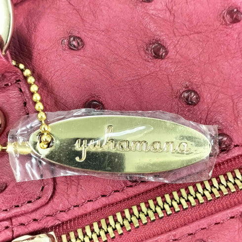 YU HAMANO オーストリッチ レザー 2WAYショルダーバッグ レディース