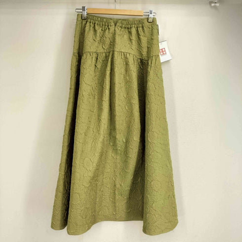 スカラー ScoLar 蝶刺繍エンボス花柄×チェック柄スカート レディース JPN:M