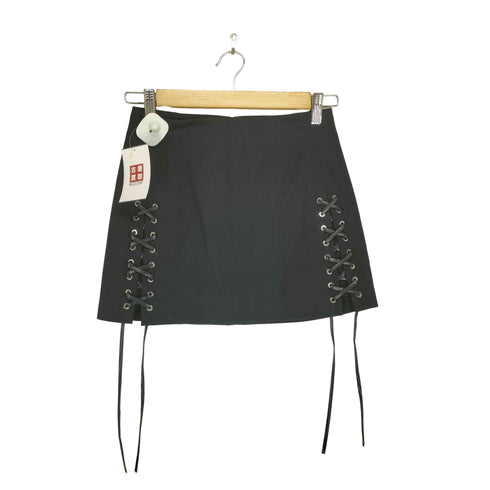 ヘルムートラング HELMUT LANG Black Corset Mini Skirt レディース 0