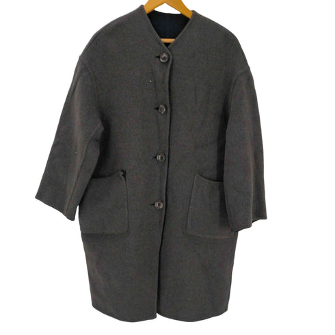 ルグラジック le glazik MRW REVERSIBLE COLLARLESS COAT モッサ リバーシブル カラーレス ウールコート レディース JPN:36