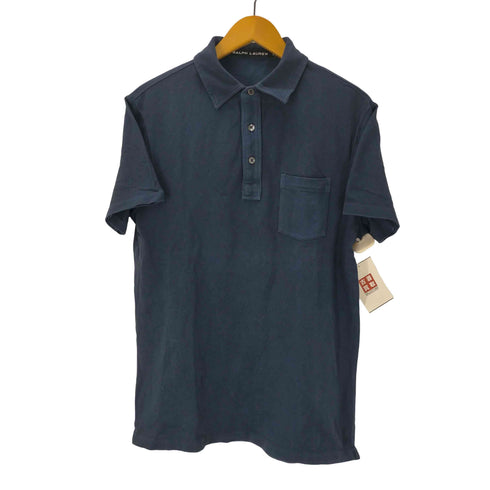 ラルフローレンブラックレーベル RALPH LAUREN BLACK LABEL ポニー無 ポケ付き S/S ポロ シャツ メンズ import:M