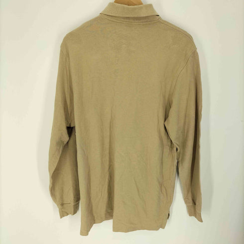 ブルックスブラザーズ BROOKS BROTHERS 80S USA製 GOLDEN FLEECE ゴールデンフリース 金ロゴ刺繍 鹿の子 ロングスリーブ ポロシャツ メンズ import:L