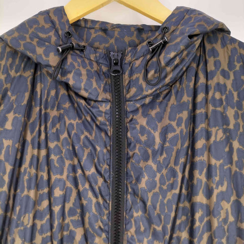 ESSENTIEL ANTWRP レオパード フーデッド ダウンジャケット レディース import:L