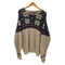 ポロバイラルフローレン Polo by RALPH LAUREN 90S HAND KNIT ハンド ニット 総柄 ノルディック ローゲージ リブ編み ウール ニット セーター メンズ import:L