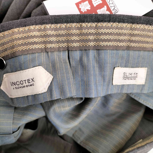 インコテックス INCOTEX SLOWEAR SLIM FIT ノータックスラックス メンズ JPN:44