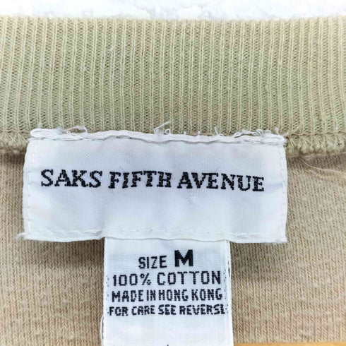 サックスフィフスアベニュー SAKS FIFTH AVENUE パイル地 クルーネック トレーナー レディース import:M